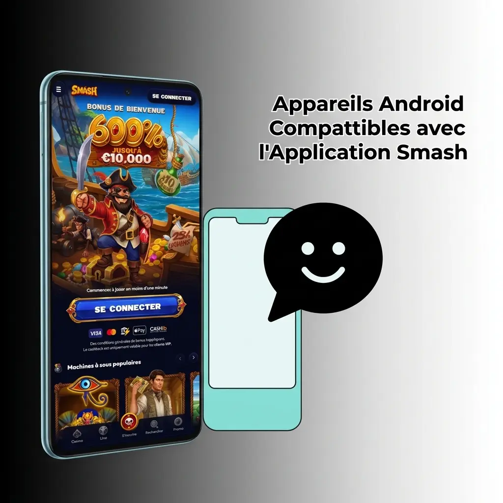 Appareils Android compatibles avec l'application Smash : Samsung, Xiaomi, Google Pixel, OnePlus et plus