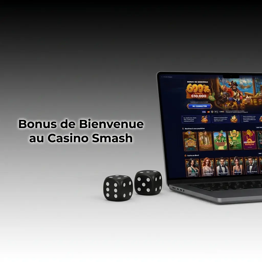 Bonus de bienvenue Casino Smash : 600% jusqu'à 10 000 EUR sur slots ou 250% sur paris sportifs