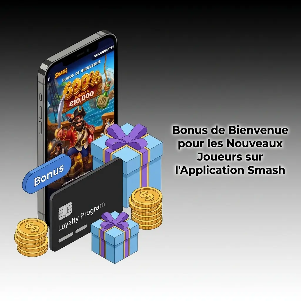 Bonus de bienvenue Smash : 600% casino jusqu'à 10 000€ ou 250% sports jusqu'à 5 000€ au premier dépôt