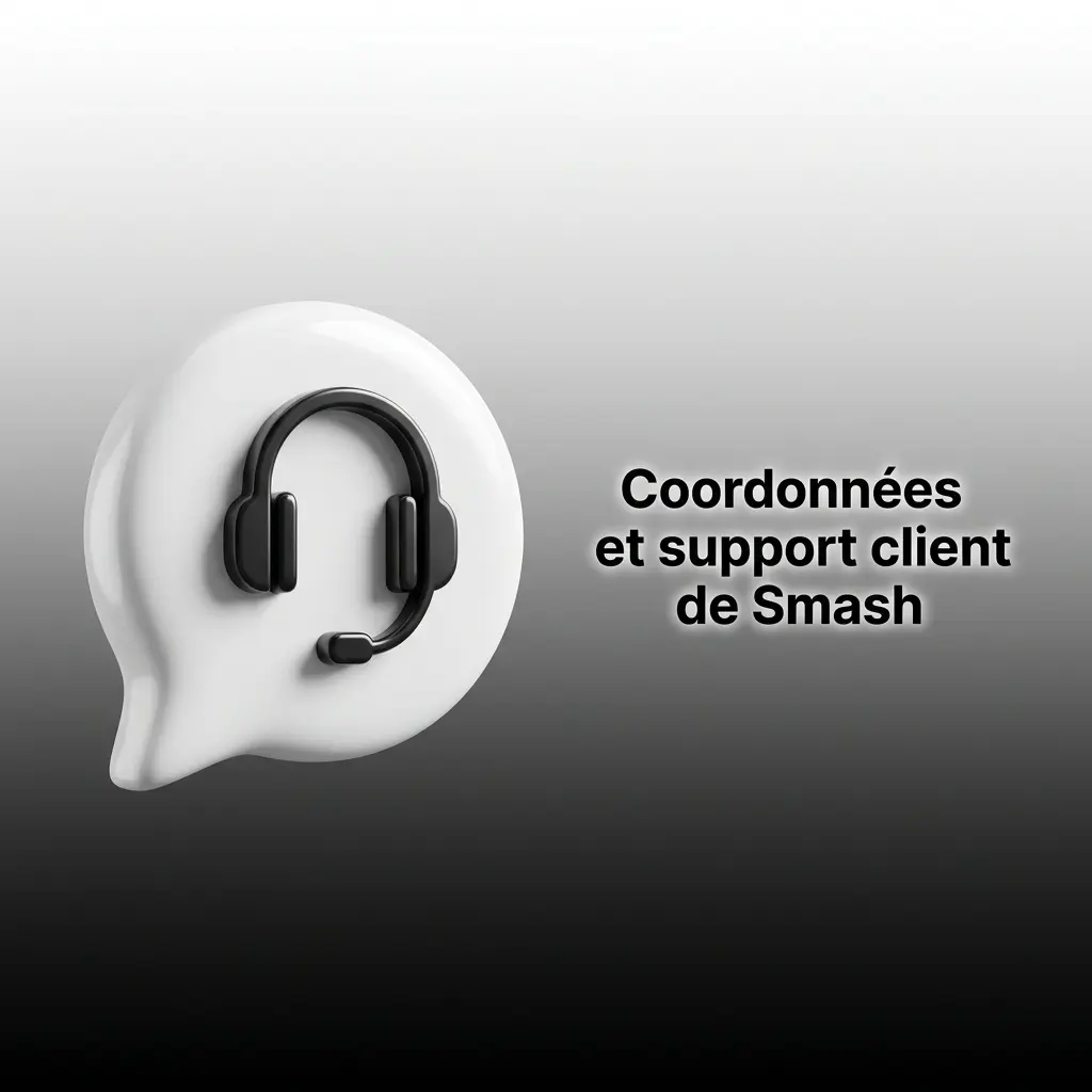 Coordonnées et support client Smash : chat en direct, courriel et FAQ disponibles 24h/24 et 7j/7