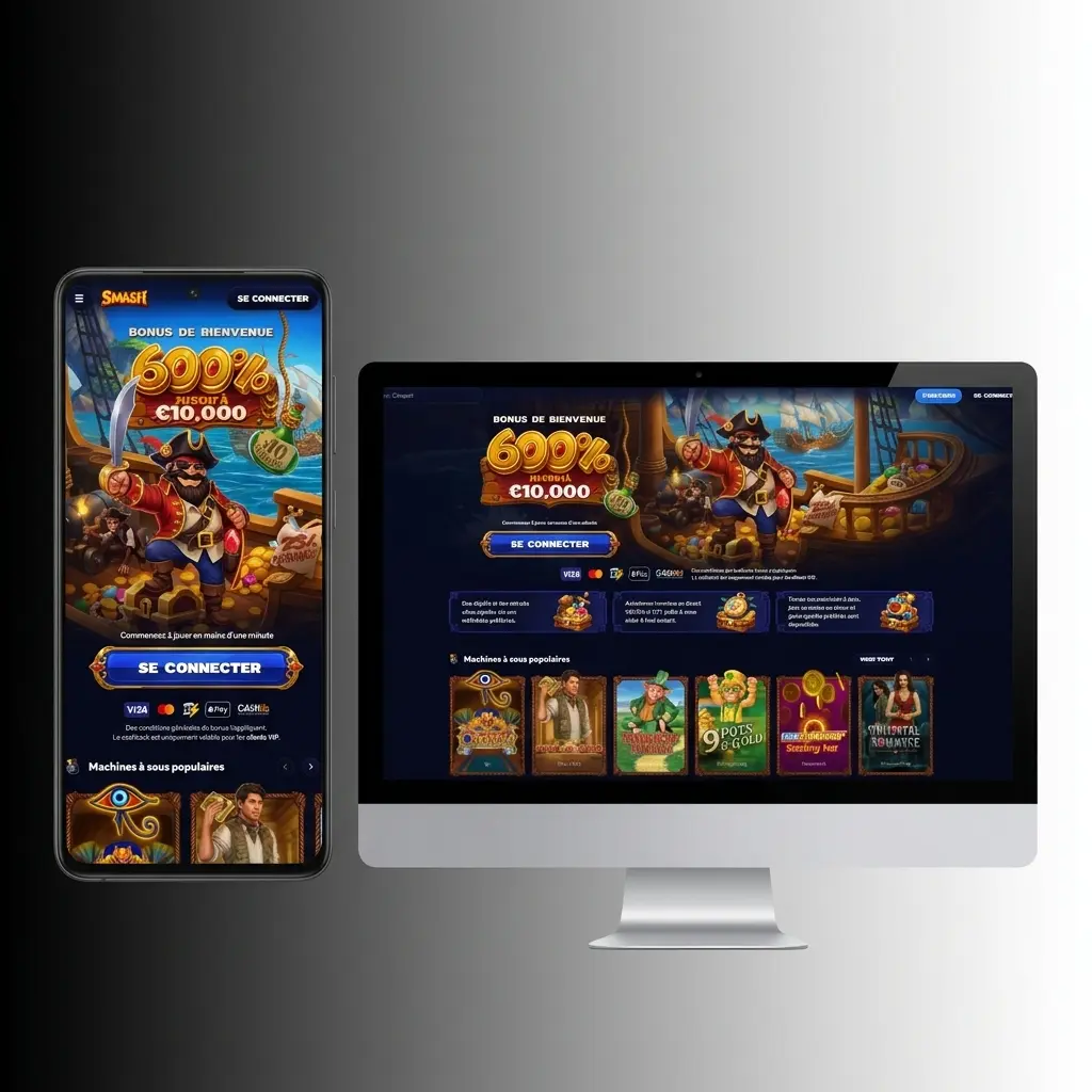 Logo et histoire de Smash Casino, plateforme de jeux en ligne fondée en 2020 sous licence Curaçao