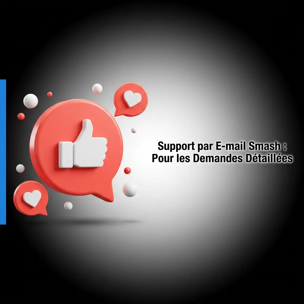 Support client Smash par e-mail : envoyez vos demandes à support@smash.com, réponse sous 24 à 48 heures ouvrées.