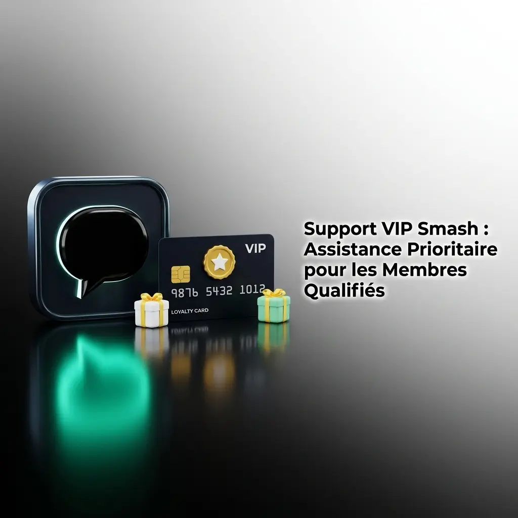 Conseiller dédié Smash offrant une assistance prioritaire VIP avec réponse rapide par chat et e-mail