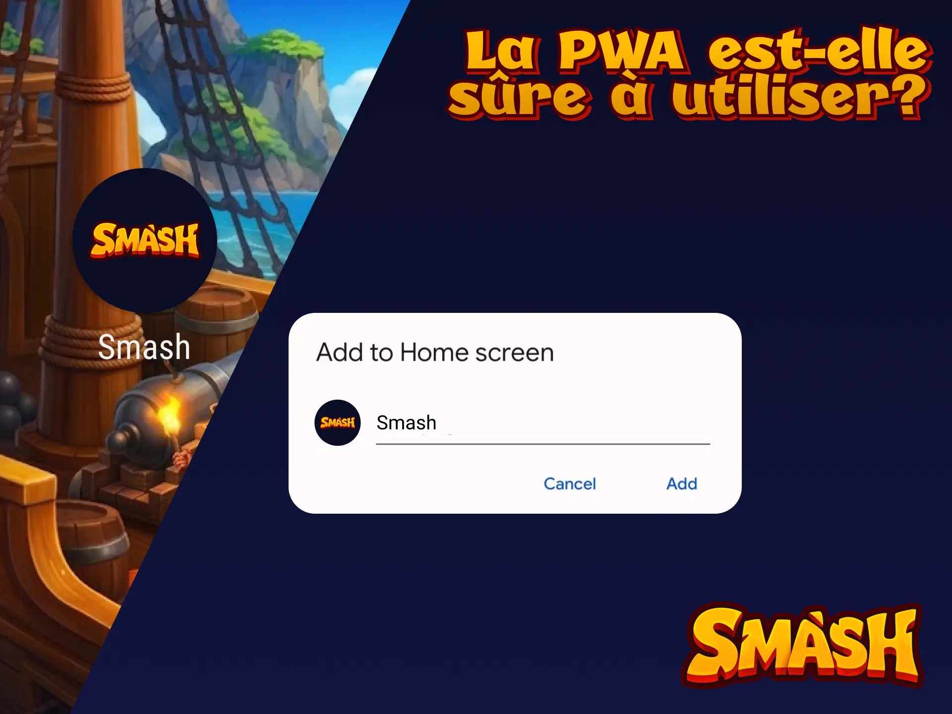 La PWA Smash est sécurisée avec licence officielle et protection des données.