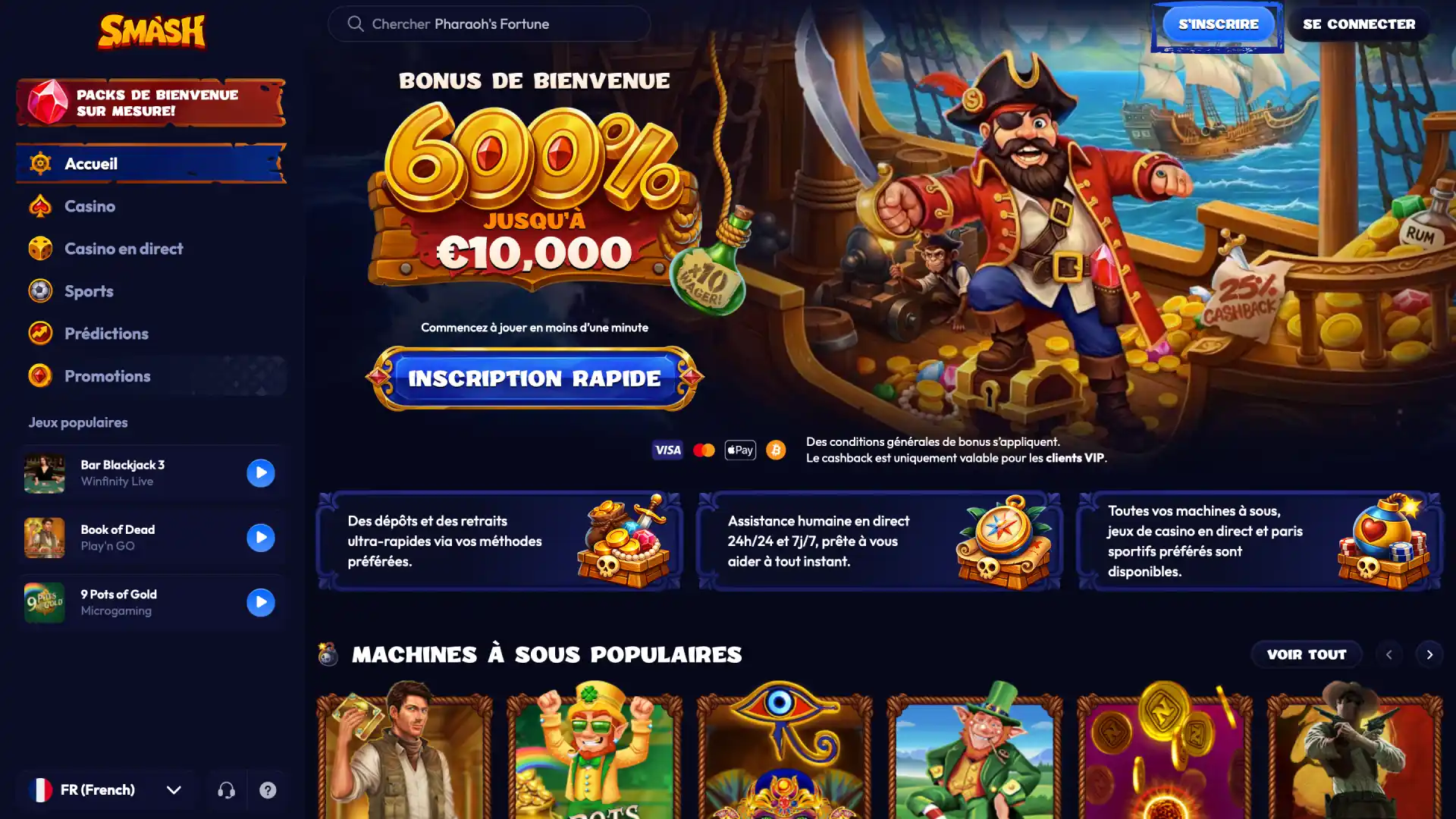 Créez votre compte Smash Bet en quelques minutes pour placer votre premier pari en France.