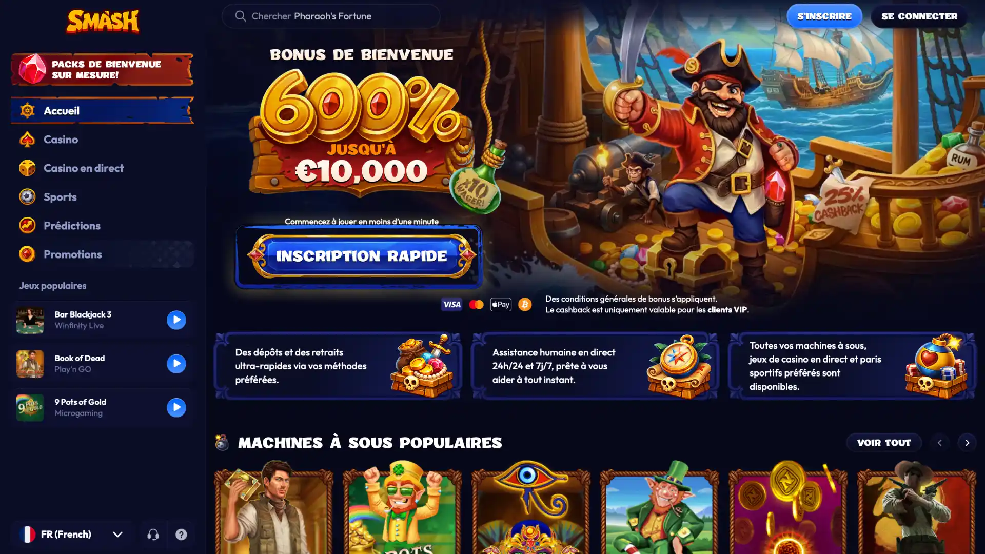 Cliquez sur le bouton S'inscrire sur Smash pour ouvrir le formulaire d'inscription officiel.